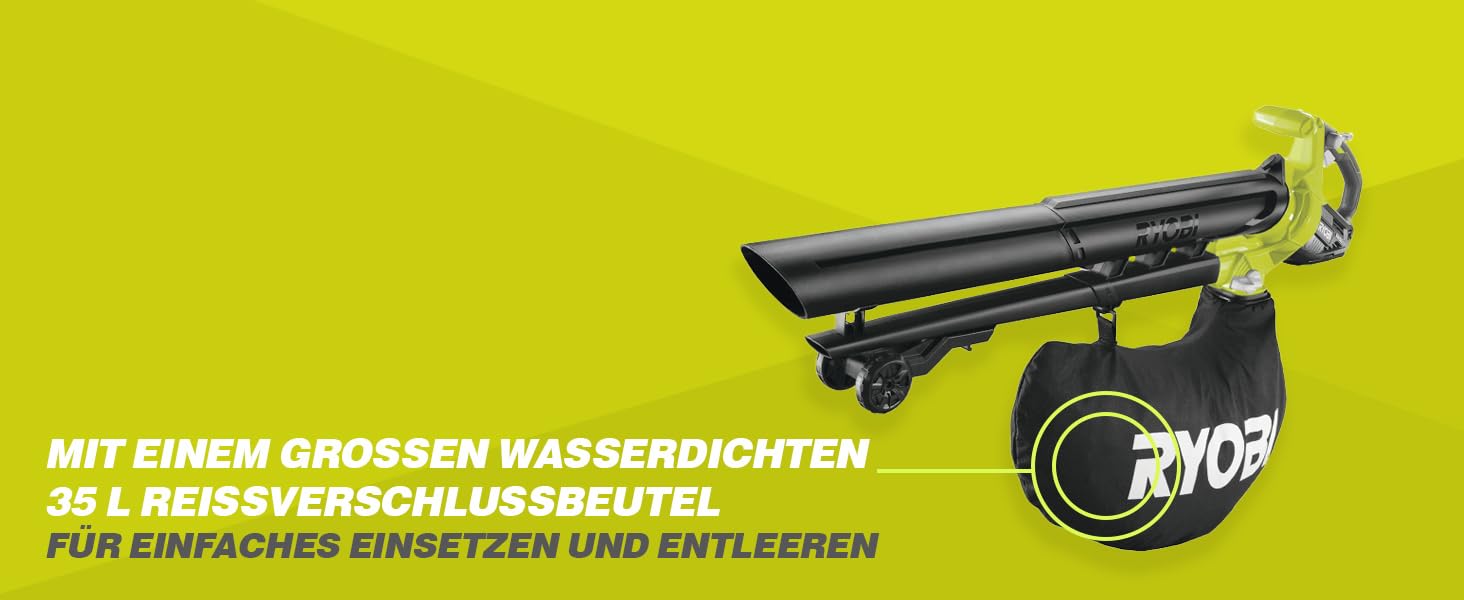 Акумуляторний повітродув RYOBI ONE+ OBL1820S 18V (245 км/год, 2.6 м³/хв) без акумулятора та зарядного пристрою