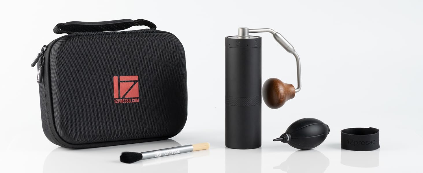 Кавомолка ручна 1Zpresso X-Ultra чорна, конічні жорна, металевий корпус, точне налаштування помелу
