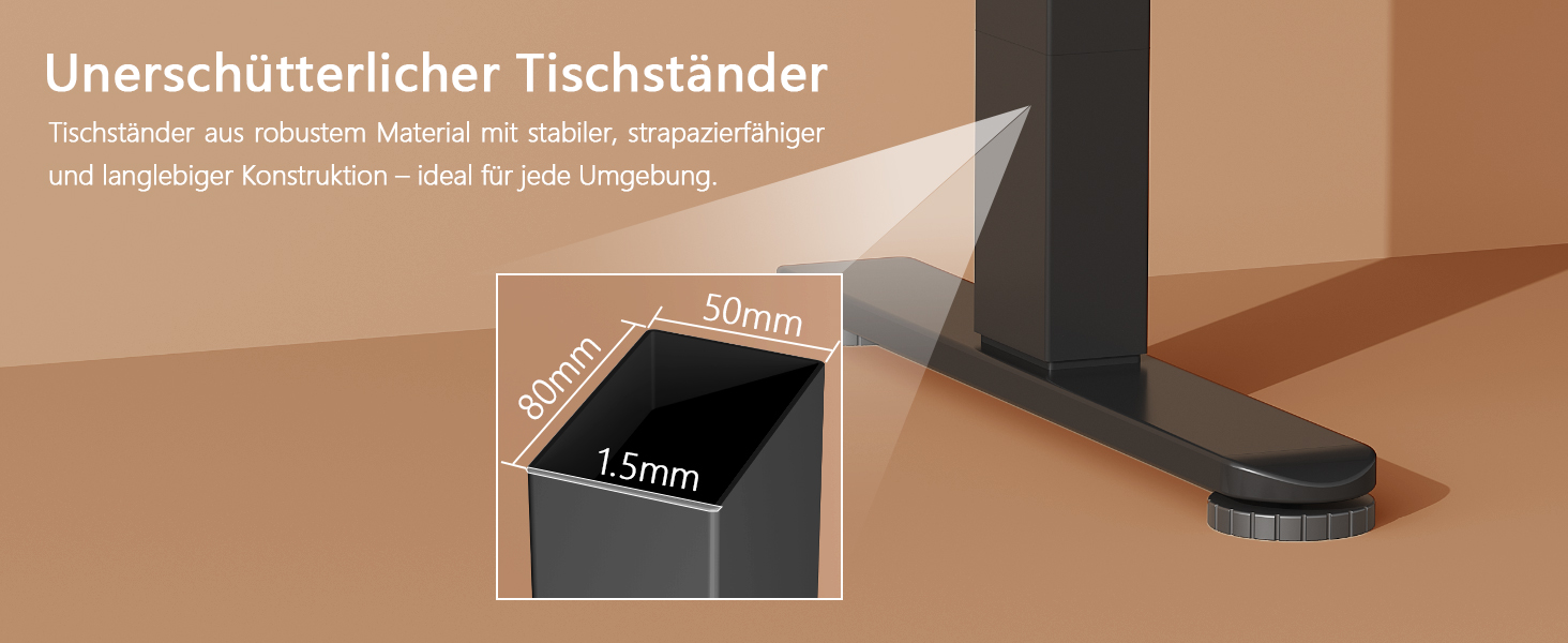 Регульований за висотою стіл Devoko з 2 моторами, 25 мм, 160x80 см, електричний, мобільний, з органайзером для кабелів, чорний. Ергономічний комп'ютерний стіл для офісу