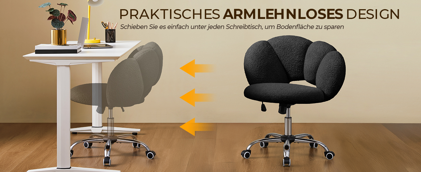 Крісло офісне Yaheetech, ергономічне, чорне, регульоване по висоті, до 136 кг, для дому/офісу