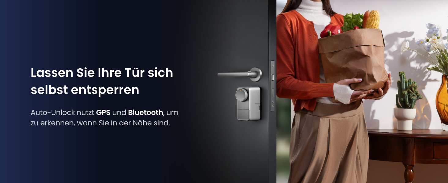 SwitchBot Smart Lock Pro: Розумний замок з акумулятором, Matter, WiFi, підтримка Apple Home, Alexa, Google Home, IFTTT, чорний