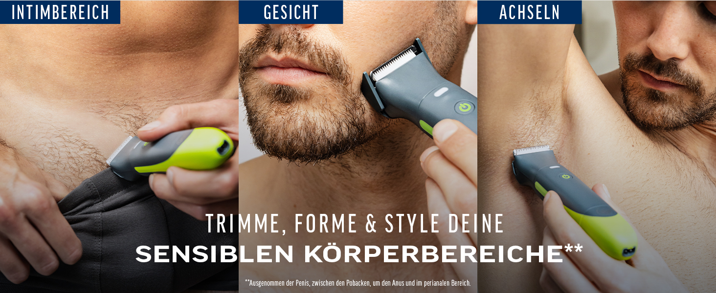 Veet Men Intimate Trimmer – Триммер для інтимної зони чоловічий, водонепроникний, для тіла та обличчя
