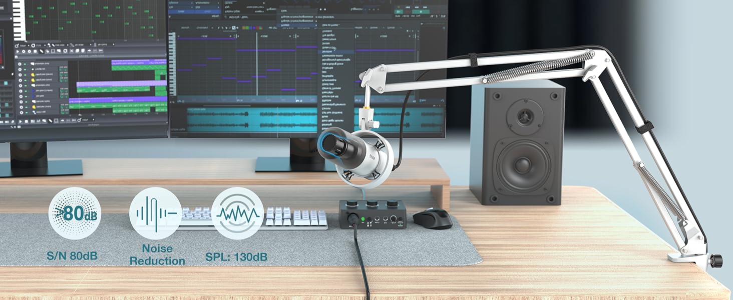 FIFINE K688: Студійний мікрофон XLR/USB для запису вокалу, подкастів, стрімінгу та геймінгу. Динамічний, з навушником 3.5 мм, кнопкою мовчки та металевим корпусом.