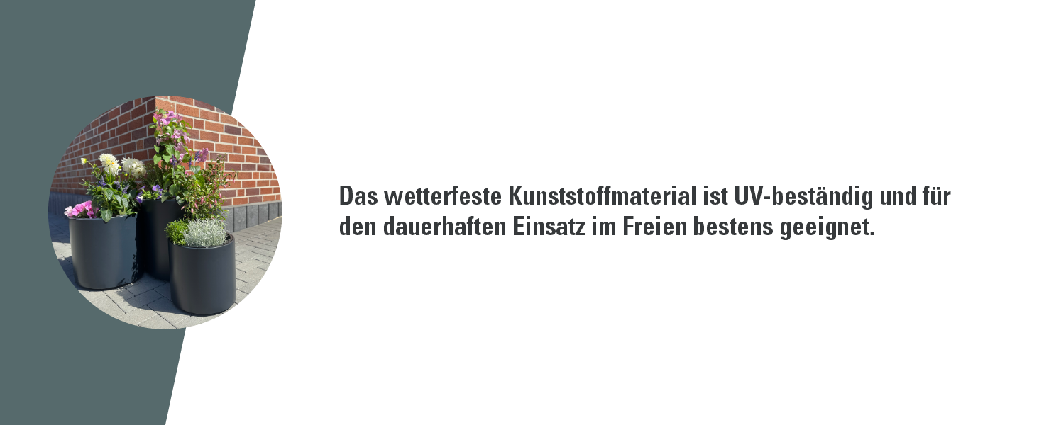 Горщик Prosperplast HEOS з вкладишем | Антрацит | 46.8 x 45 см | Для дому та саду | UV та морозостійкий