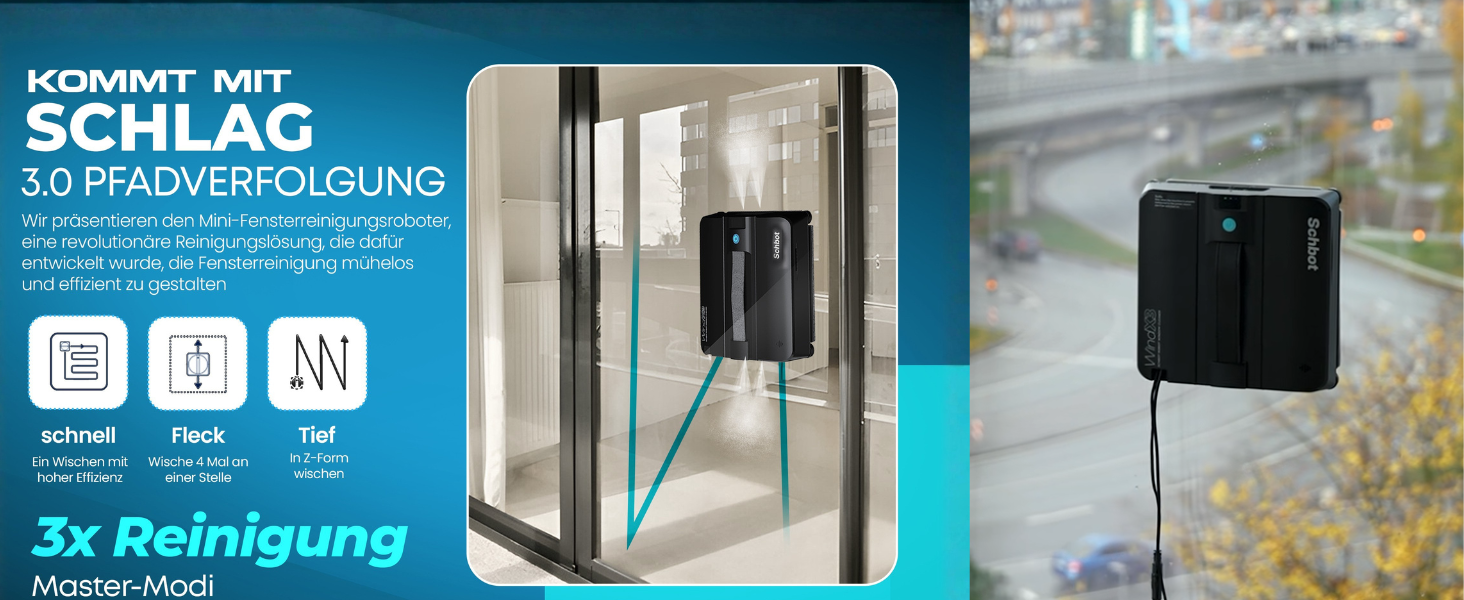 Робот для миття вікон Wind X3 2026 - Інтелектуальний робот-прибиральник для вікон з функцією розпилення, для внутрішнього та зовнішнього використання, підходить для скляних поверхонь з або без рами