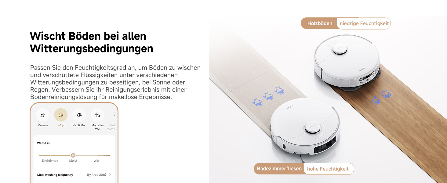 Робот-пилосос Mova P50 Ultra з мокрою прибиранням, 19000 Па, гаряча вода, самоочищення, LDS-навігація, RGB AI, LED-датчики, автоматичне спорожнення та поповнення