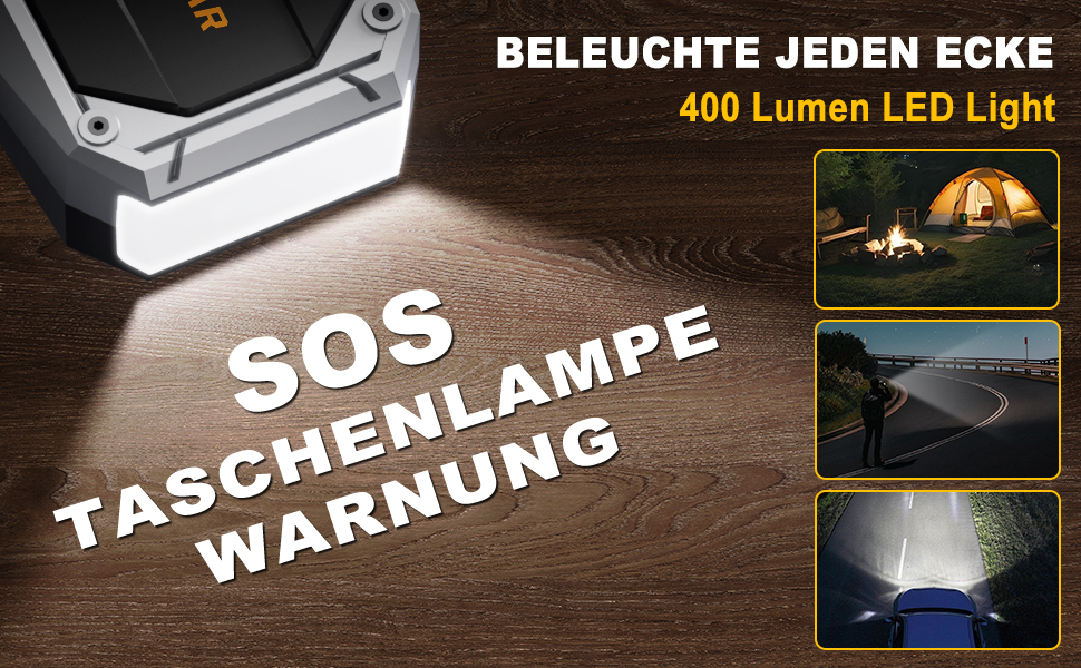 Портативний пусковий пристрій Starthilfe Powerbank 6000A з компресором, ліхтарем Lumen та LCD-дисплеєм. Чорний