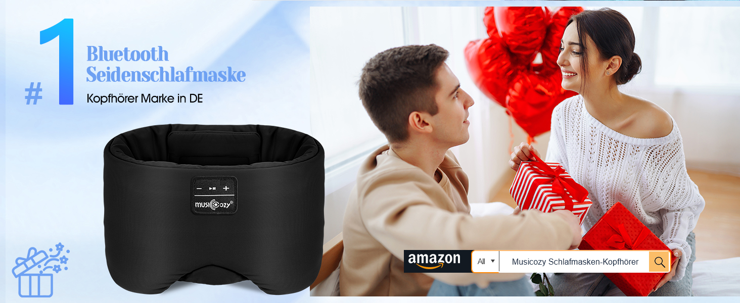 Маска для сну з Bluetooth навушниками, 100% затемнення, шовкова, для чоловіків та жінок, м'які навушники, Bluetooth маска для сну, подорожей (Чорний)