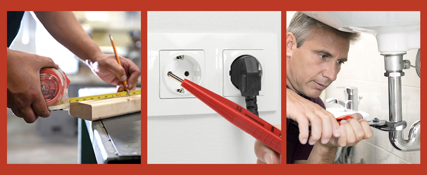 Набір інструментів Sundpey 148 предметів у кейсі: універсальний набір для дому з викруткою-тріскачкою, шестигранниками, плоскогубцями та тестером напруги для чоловіків і жінок (червоний)