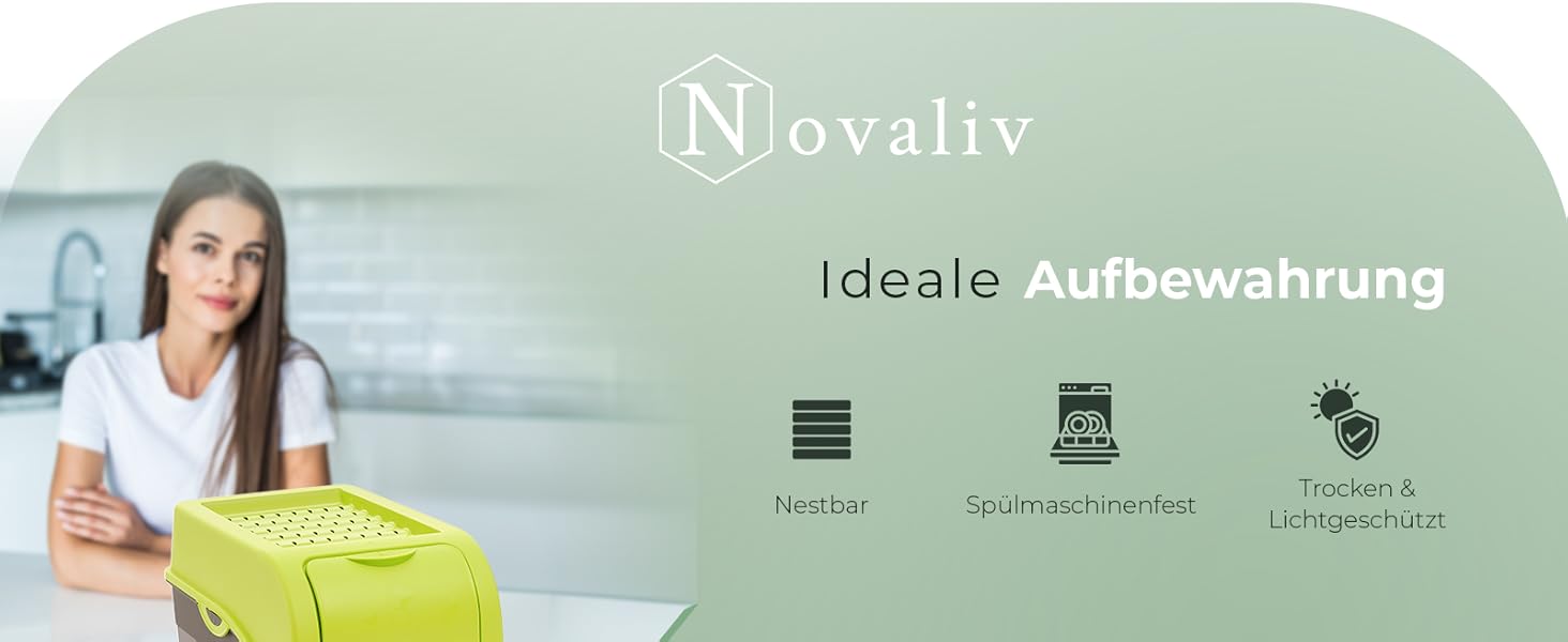 Коробка для зберігання картоплі Novaliv | 2 шт по 5л | Зелена | Коробка для овочів, цибулі, фруктів | Складається | 5 літрів