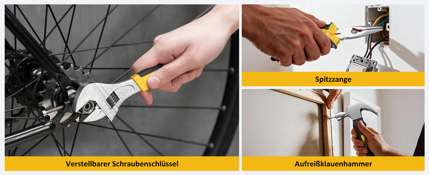 Набір інструментів Sundpey 170 предметів з акумуляторним дрилем-шуруповертом 21V, 2.0Ah, жовтий кейс для дому та ремонту