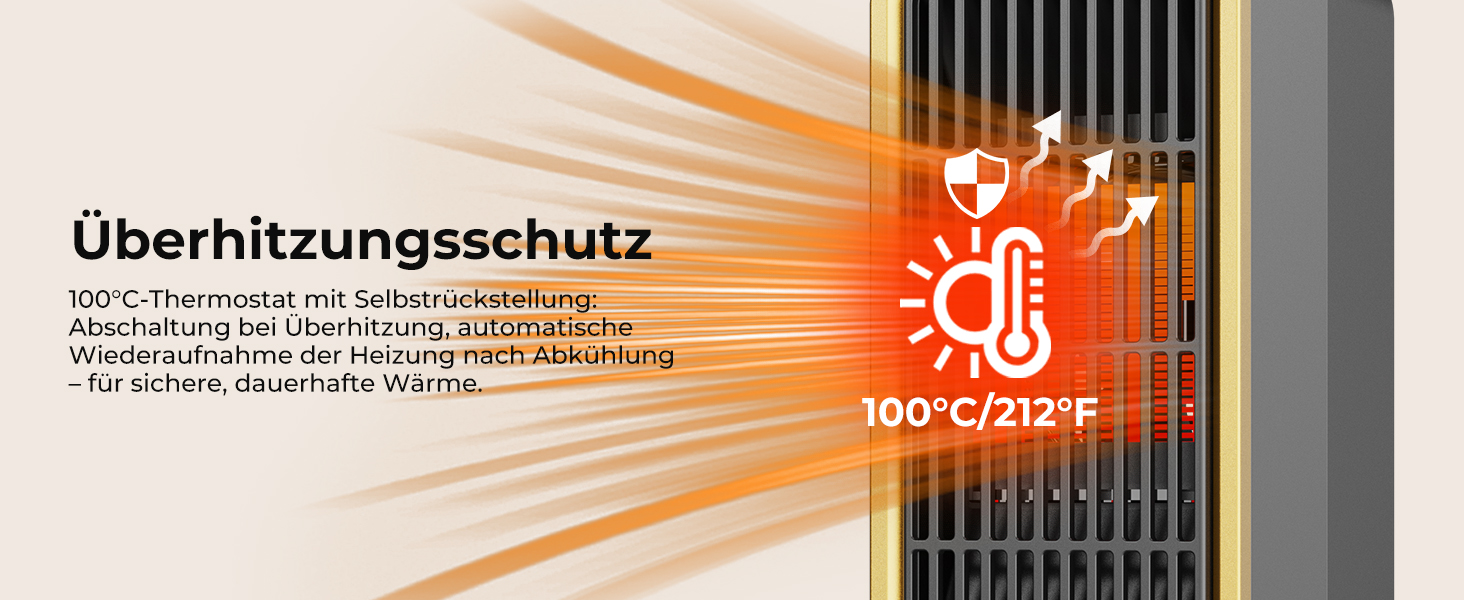 Електричний обігрівач 2000W з терморегулятором, тихий, 3 режими, PTC кераміка, швидкий нагрів, ECO режим, пульт, таймер 12H, поворот 70°, для офісу, спальні, ванної кімнати (чорний)