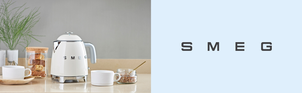 Електричний чайник Smeg KLF05CREU, 0.8 л, кремовий, з нержавіючої сталі, з автовимкненням та індикатором рівня води