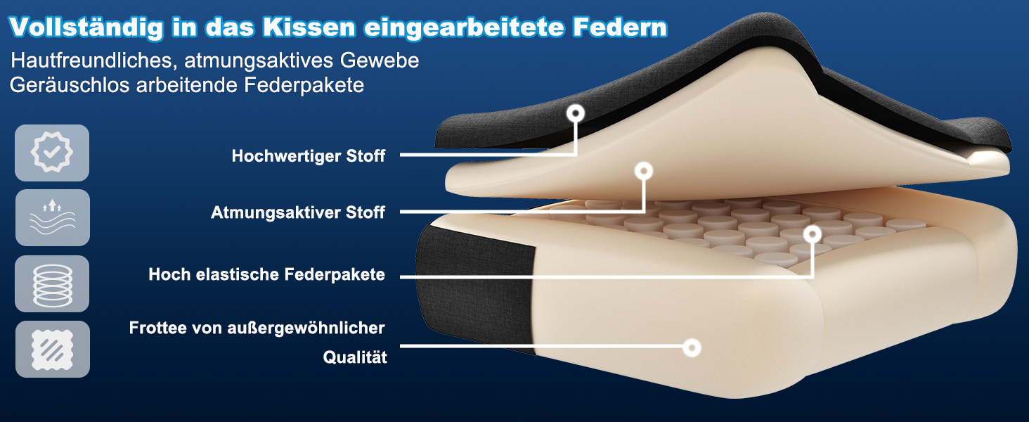 Ігровий крісло JUMMICO з тканини та підлокітниками з піною, ергономічний офісний крісло з масажером. Крісло має підголівник, підставку для ніг, регулювання висоти. Максимальне навантаження: 150 кг, чорний колір