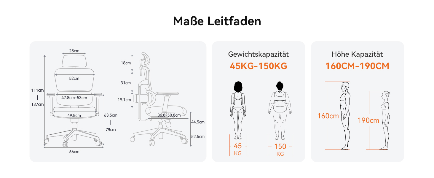 Офісне крісло Newtral NT001: ергономічне, регульована підголівник та підлокітники, 150 кг, чорний