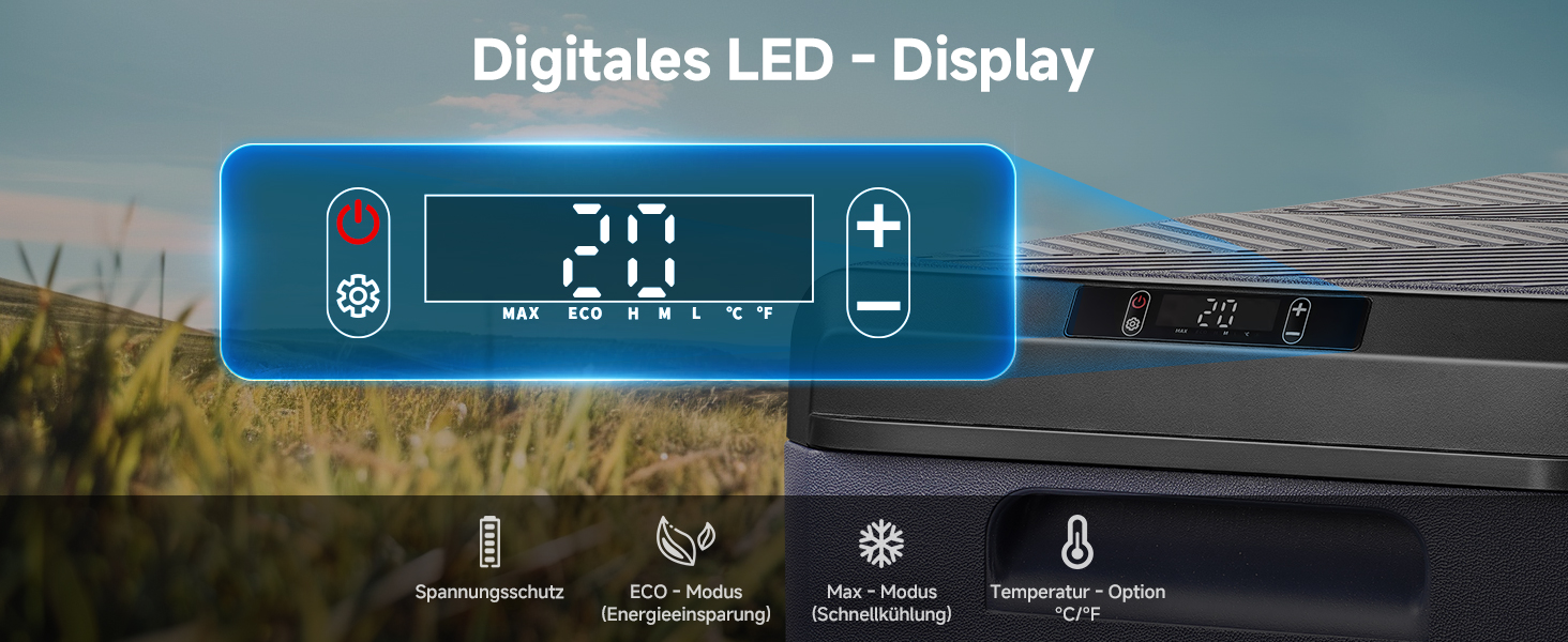 AAOBOSI Компресорна холодильна сумка Dual Zone з APP керуванням, IPX4 вологостійка, 12V 230V, -20°C до 20°C, 25L – для автомобіля, вантажівки, човна, кемпінгу, риболовлі та активного відпочинку