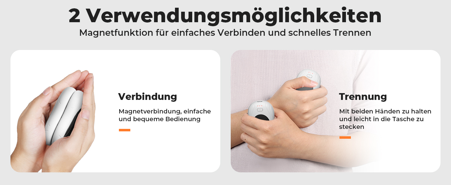 Електричні грілки для рук 2 шт. USB, 6000mAh, 3 режими нагріву, для кемпінгу, відпочинку на природі, офісу