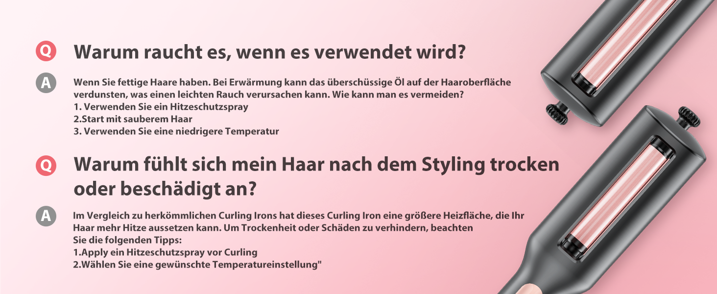 4-в-1 Випрямляч та завивачка для волосся - 22/25/32/38 мм, для створення хвиль, 4 температури (140-210°C), 3 насадки, чорний, Rose