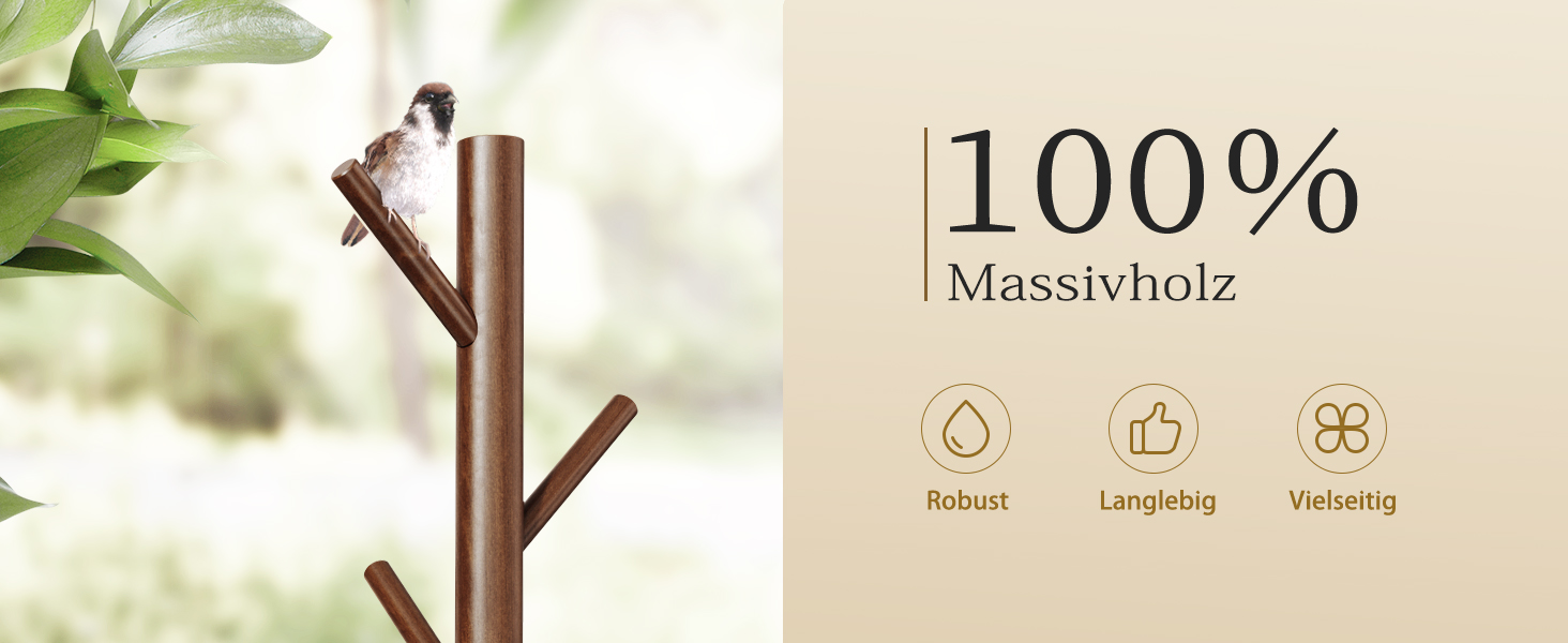 Підвісна вішалка для одягу Pipishell - дерев'яна, з 8 гачками, регульована висота, для дому та офісу