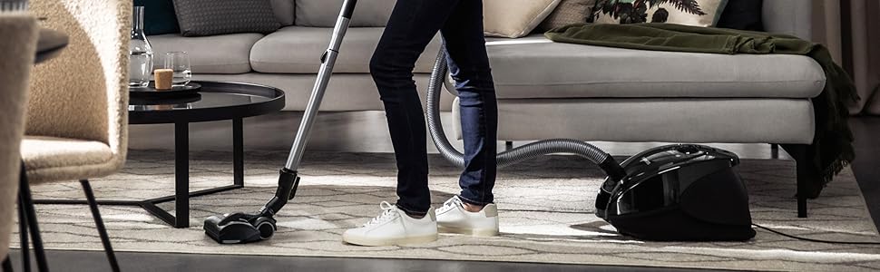 Пылесос Siemens Staubsauger Z 3.0 extreme power VSZ3XTRM11: мощний, для твердих підлог та килимів, XXL насадка для шерсті тварин, 850 Вт, чорний