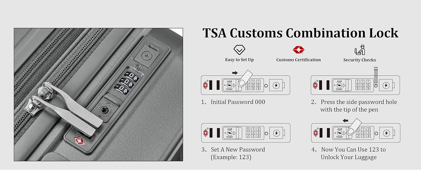 Набір валіз Joyway 4 шт. з жорстким корпусом та TSA-замком, розширюваний, сірий колір