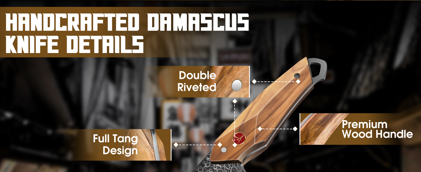 Ніж кухарський Damast від TAN REN, професійний ніж з дамаської сталі, з подарунковою коробкою, ручної роботи, для м'яса, надзвичайно гострий