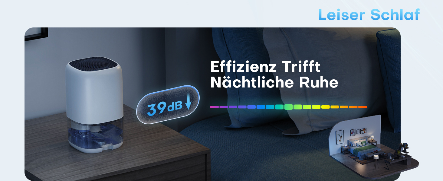 Електричний осушувач повітря 1000 мл з LED-підсвіткою, компактний, тихий та ефективний для дому, ідеальний для ванної кімнати та шафи