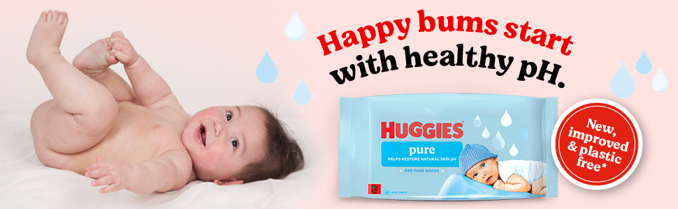 Дитячі вологі серветки Huggies Pure, 99% чистої води, без віддушок, 18 упаковок по 56 шт (загалом 1008 шт)