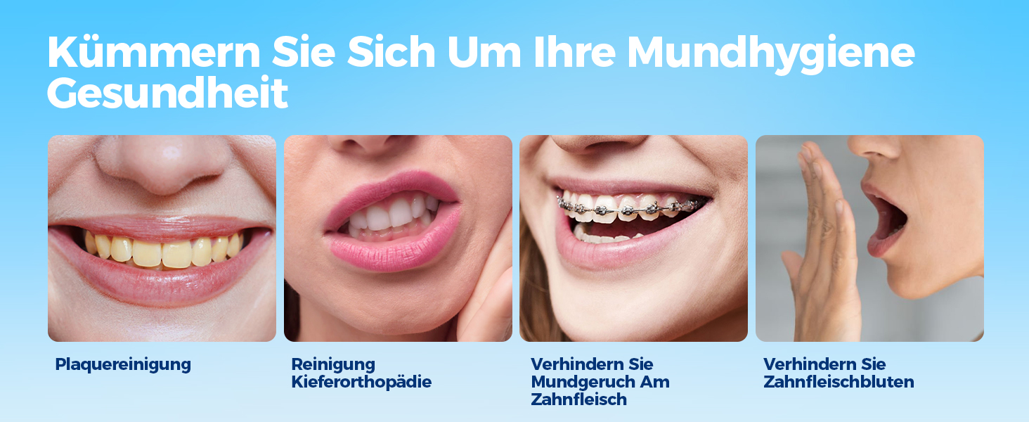 Ірригатор для порожнини рота Operan Munddusche Black - бездротовий, портативний, 300 мл, 4 насадки