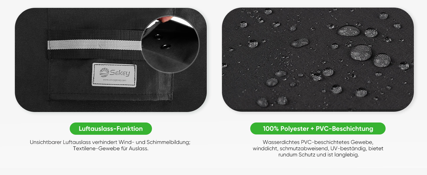 Захисний чохол для парасольки (220 x 30/50 см, чорний)