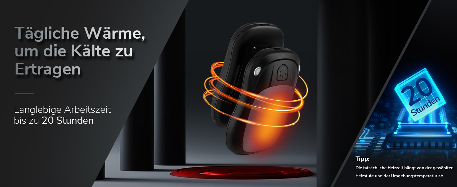 Електричний грієчка для рук, перезаряджуваний, USB, набір 2 шт. (сірий)