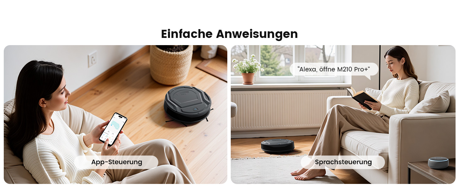 Робот-пилосос LEFANT M210 Pro+ Black: потужність 4000Pa, Wi-Fi, керування через додаток/Alexa, оминання перешкод 190°, тихий, для твердих підлог та килимів, збір шерсті тварин