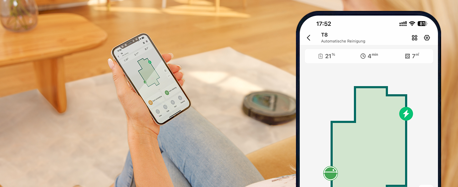 Робот-пилосос Vactidy Nimble T8 2-в-1 з функцією миття, 3000Pa, 120 хвилин роботи, сумісний з Alexa, App, Siri, для видалення шерсті тварин, чорний