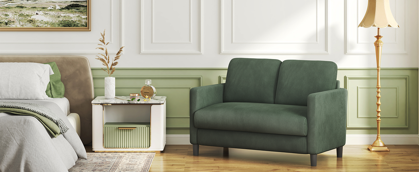 Зручне дитяче ліжко-софа 2 місця з дерева, 130 см, зелений колір