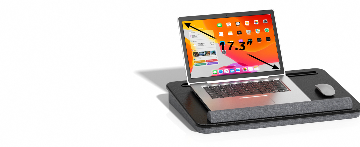 Підставка для ноутбука в ліжко - Lapdesk з підставкою для зап'ястя та тримачем для телефону, до 17.3 дюймів, для дому, навчання та відпочинку