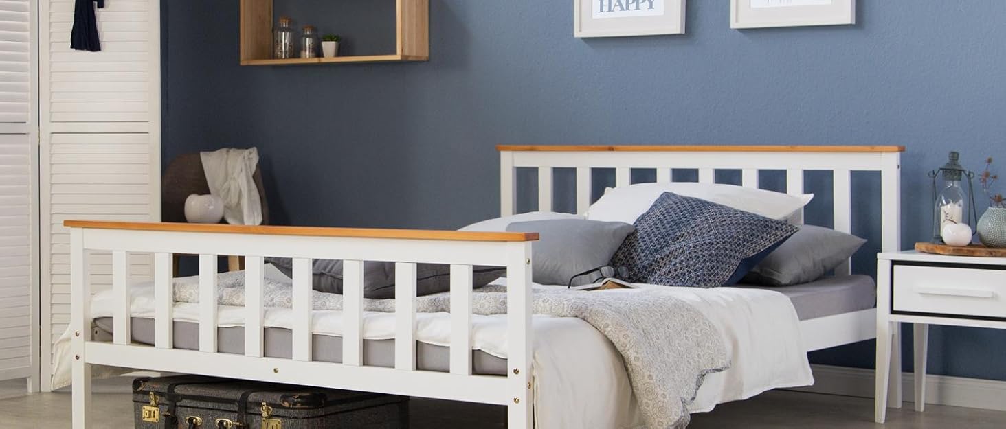 Дитяче ліжко Homestyle4u Tipi 90x200 см з ящиками, біле, з наметом, зірки, з дерева (сосна)