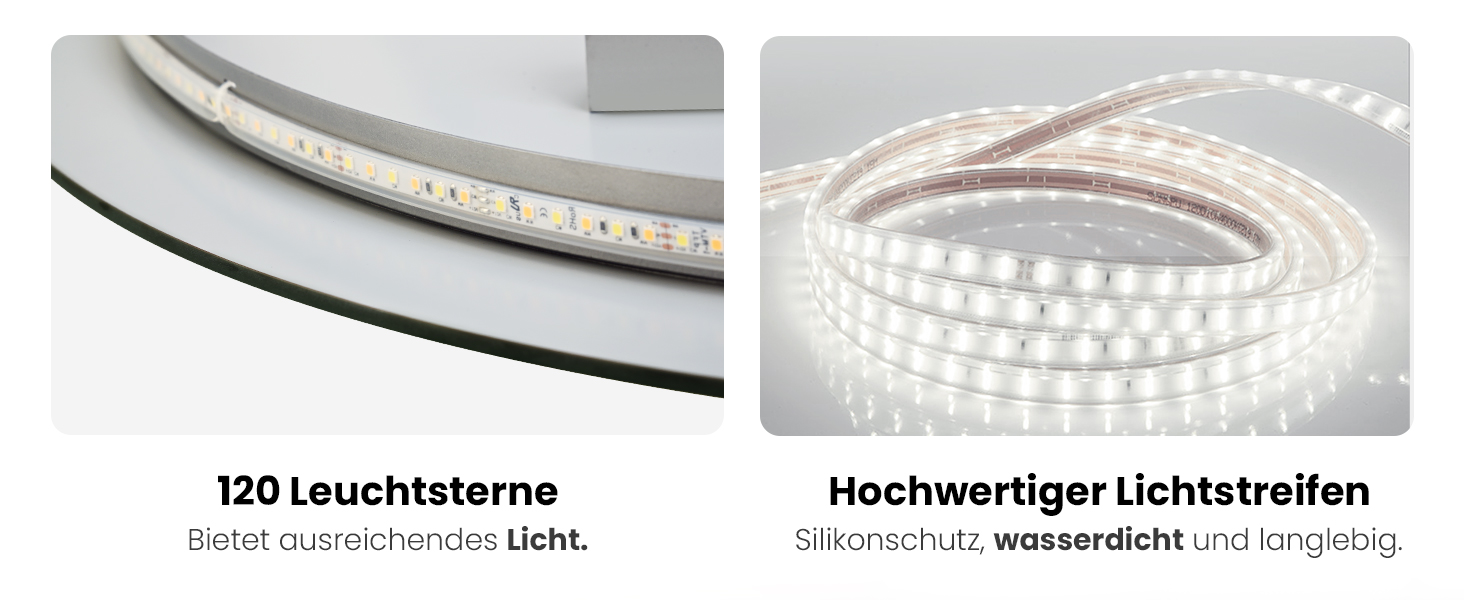 Дзеркало для ванної кімнати EMKE з підсвічуванням 50x90 см, овальне, з сенсорним перемикачем, 3 кольори світла, регулювання яскравості, антизапарник, функція пам'яті, автоматичне вимкнення через 3 години