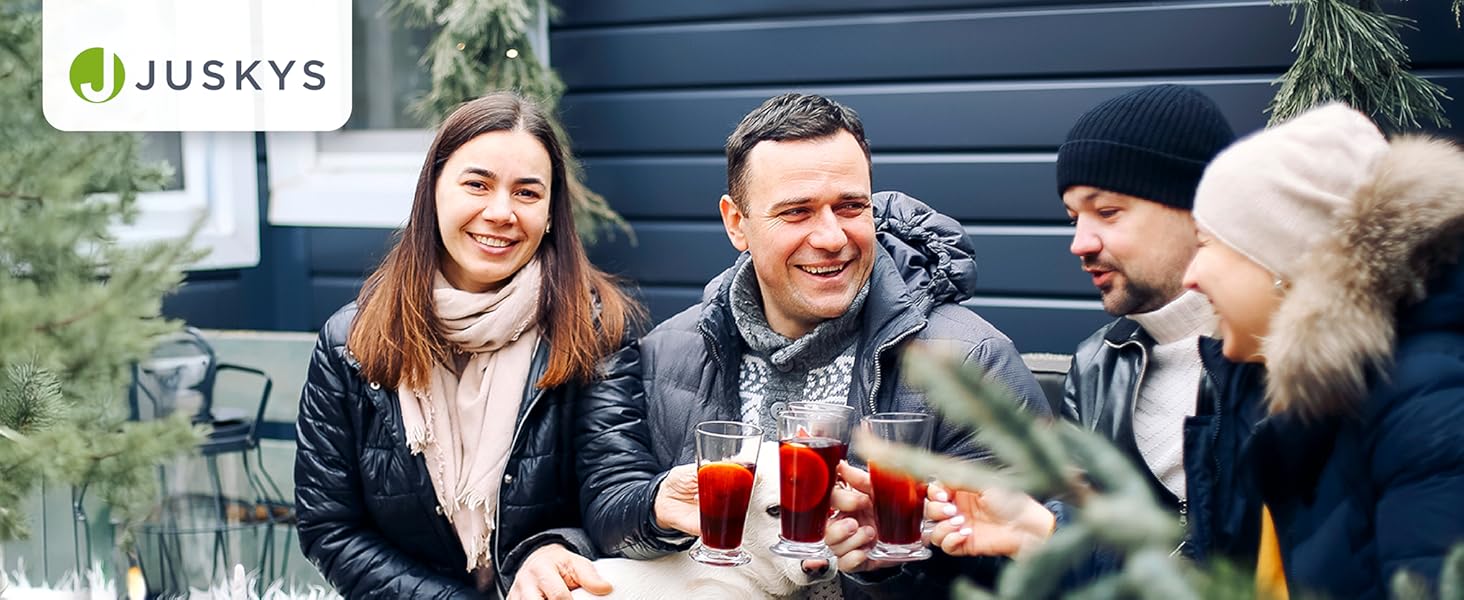 Електричний диспенсер для глінтвейну Juskys Teramo 1500W з краном, термостатом та захистом від перегріву, 30-110°C, нержавіюча сталь, 10 літрів