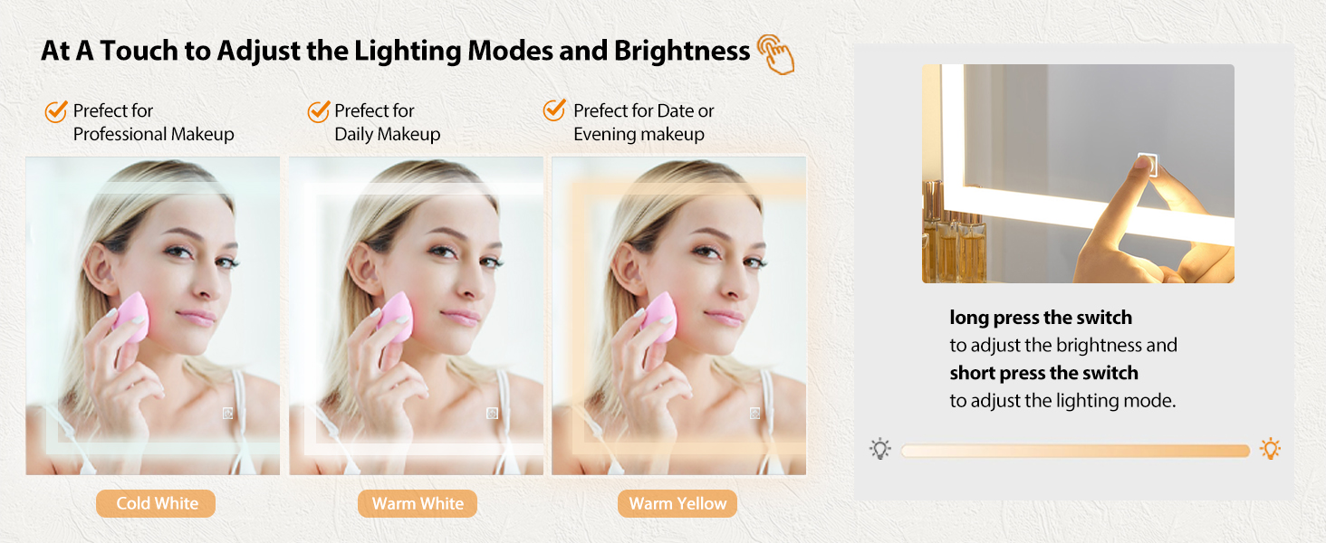 Великий туалетний столик ANWBROAD з регульованою LED-підсвіткою (3 кольори), розетками, дзеркалом та пуфом. 7 висувних ящиків, 4 полиці. Колір: білий. Розміри: 140x100x40 см.