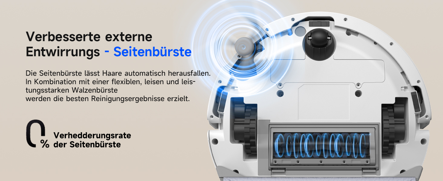 Робот-пилосос Redkey R11 з функцією миття, 20000Pa, док-станція 4L, захист від намотування волосся, LiDAR навігація, керування через додаток, для килимів та шерсті тварин