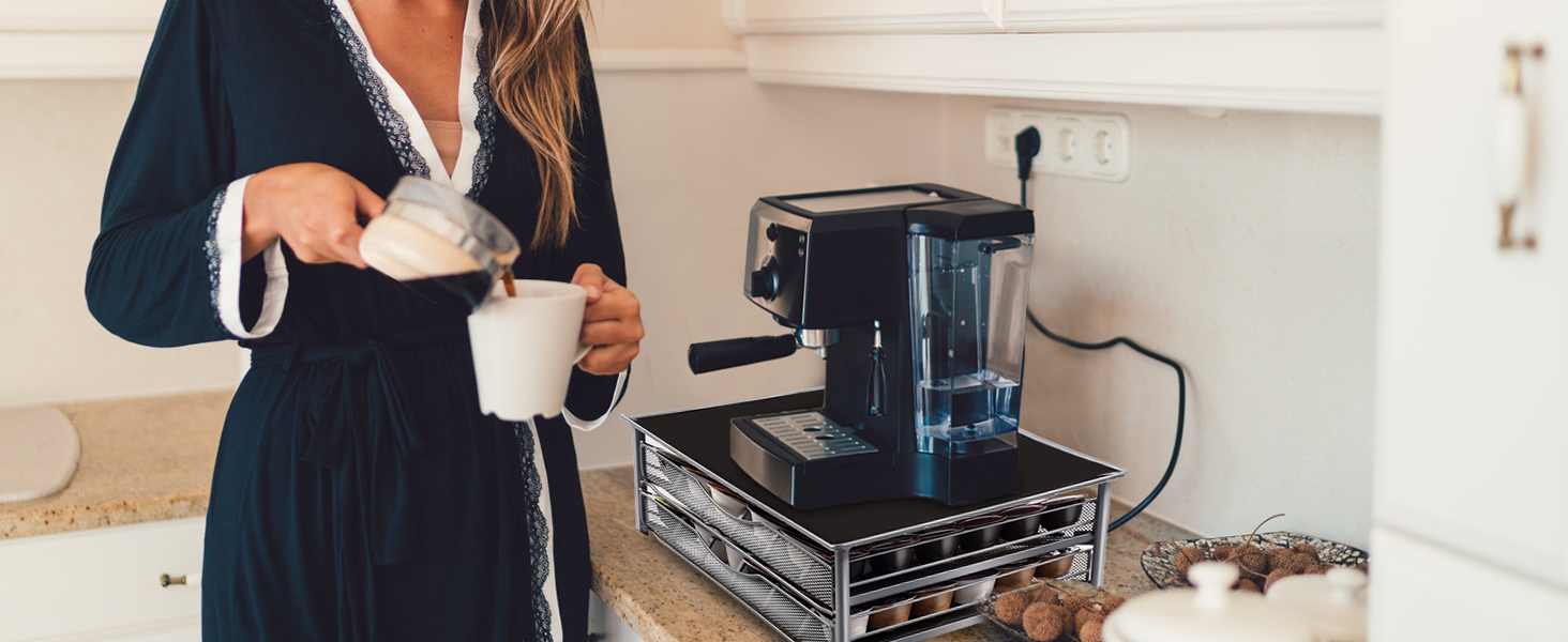 Тримач для капсул кави MASTERTOP для Dolce Gusto, 2 яруси, 72 капсули, органайзер, з мікрофіброю для чищення