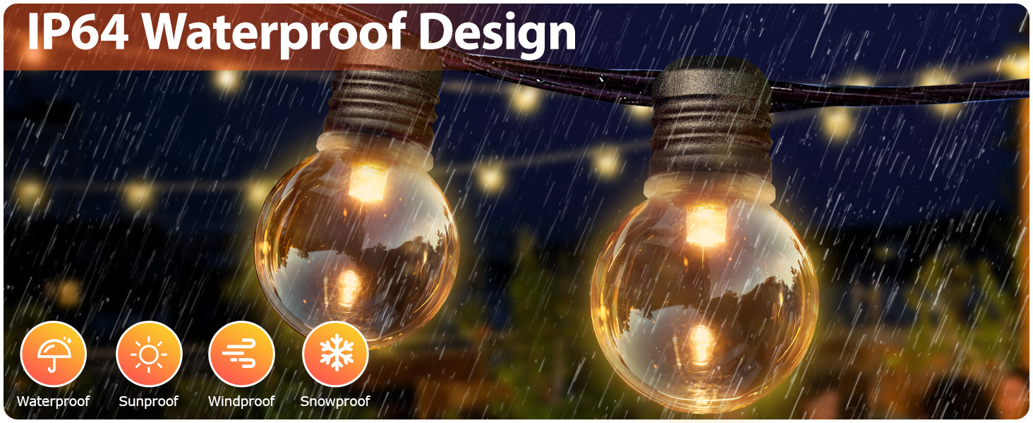 Ланцюжок прикрас для зовнішнього використання на батарейках G30, 9м, 20 LED, тепле біле світло, з пульт дистанційного керування, таймер, диммування, IP64, для саду, ялинки, балкона, бістро.