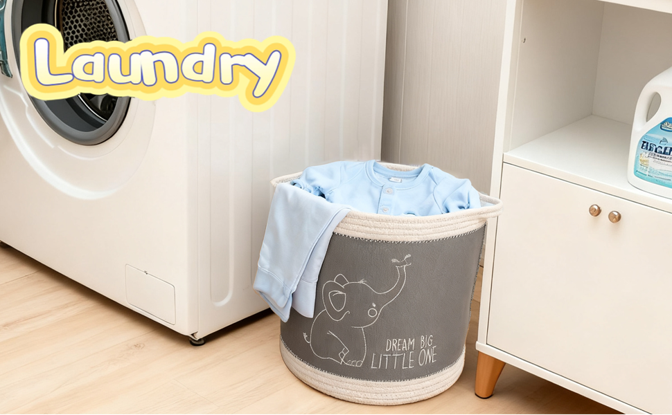 Набір кошиків для зберігання 3 шт. з плетеного полотна, кошики для іграшок, білизни, органайзер для дитячої кімнати, для іграшок, одягу, м'яких іграшок, місткі та надійні кошики (серія 