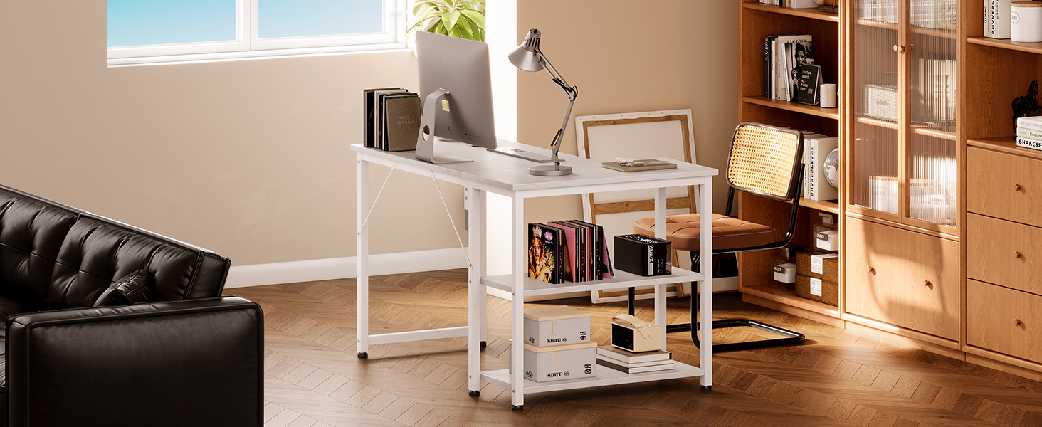 Ігровий стіл Coleshome, кутовий, з обертовим ящиком, 100x70 см, білий