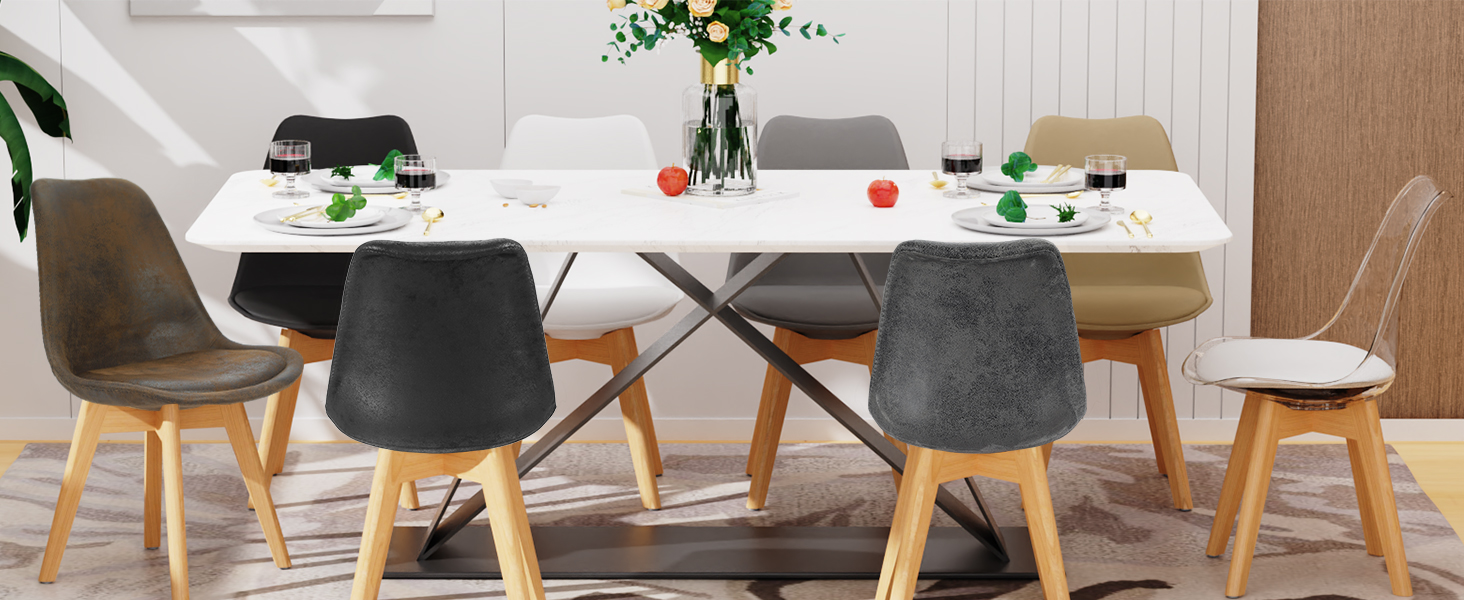 Набір з 4-х обідніх стільців з кшталту м'якого велюру, з товстим шаром м'якої підкладки, металеві ніжки, для вітальні, спальні, їдальні та прийому гостей, зелений колір