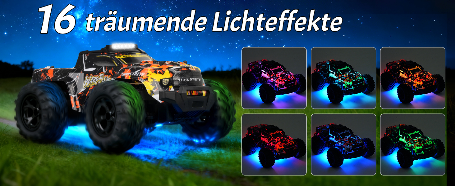 Радіокерований позашляховик BAZADER 1:18 з LED підсвіткою та розпилювачем води, 25 км/год, 2.4 GHz, для дітей від 4 років (Жовтий)