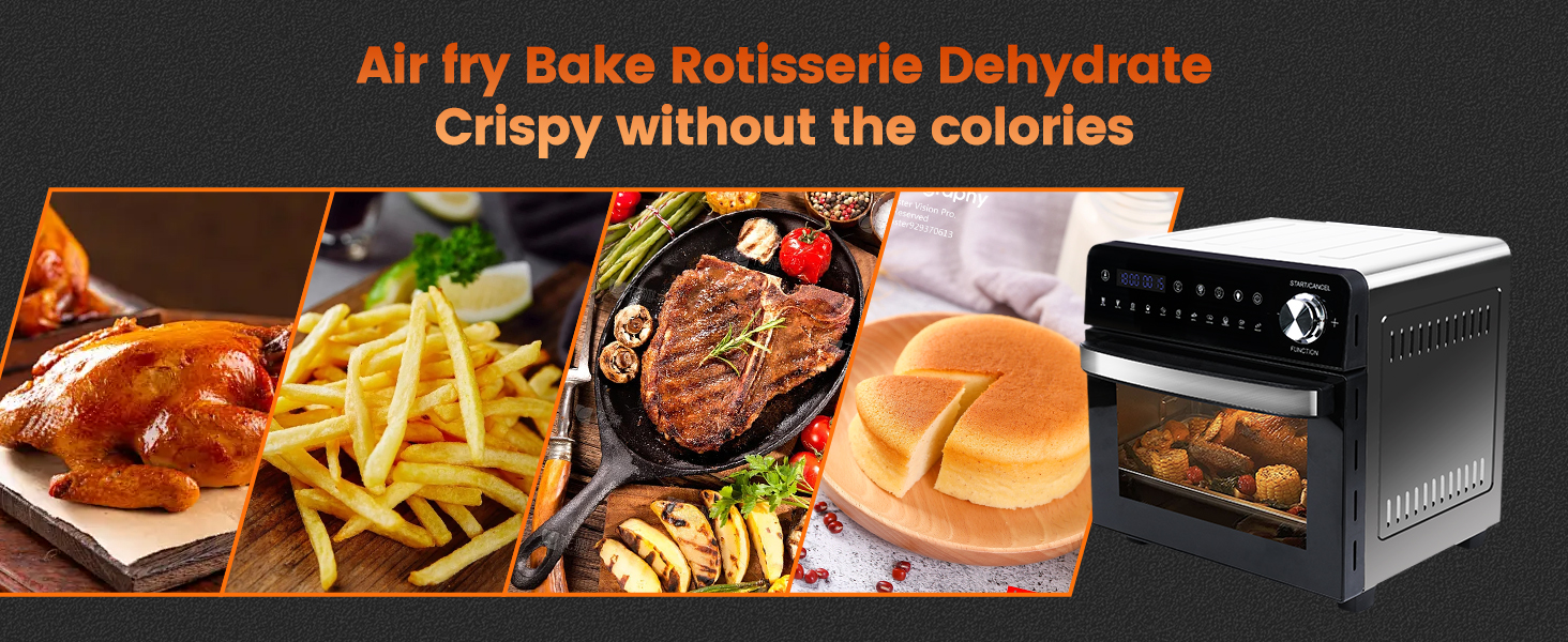 Фритюрниця без олії Emphsism Dual Zone XXL 1800W з LED-дисплеєм, 15 програм, 14л, з аксесуарами та книгою рецептів