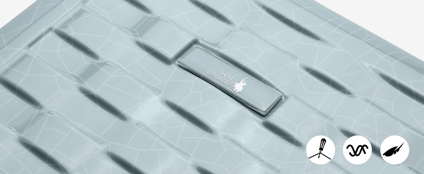 Набір валіз Sea Choice: 3 валізи (55/65/75 см) + косметичка, жорсткий корпус, TSA-замок, колір м'ятно-зелений