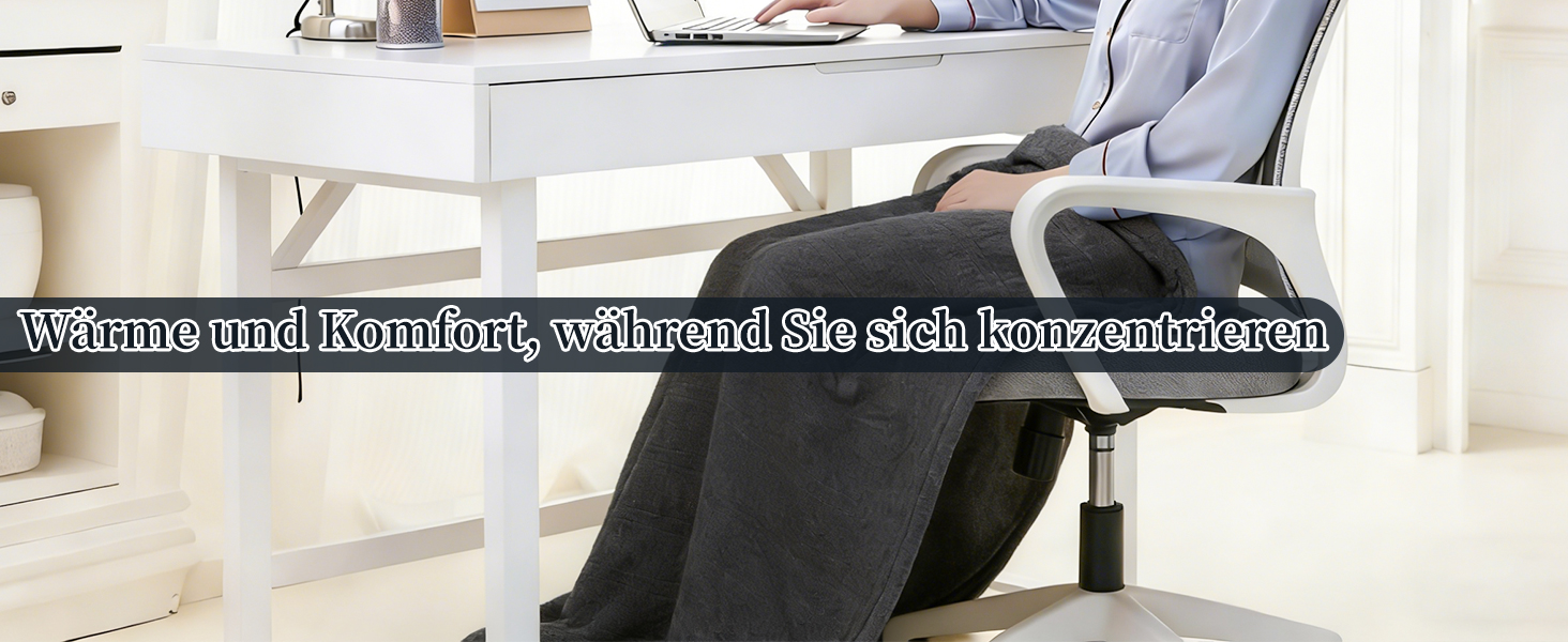 Електрична гріюча ковдра з таймером та захистом від перегріву 130x180 см, 8 режимів нагріву, пральна машина, фланцель-шерпа, сіра для дому та офісу