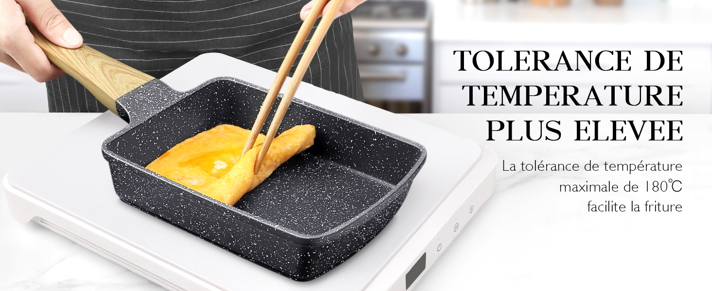 Пан для приготування тамагоякі (японського омлету) GiPP, 18x13 см, з гранітно-антипригарним покриттям, без PFOA/PFOS, сірий